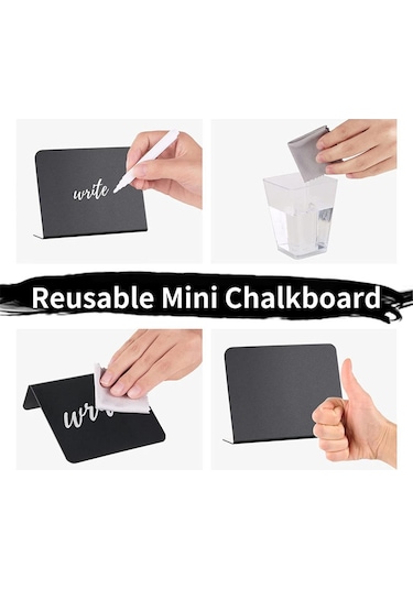 Suntek 20 Adet Mini Kara Tahta Işaretleri Gıda Masa Işaretleri