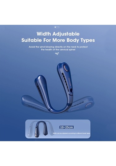 F11 Taşınabilir Usb Şarj Dönen Dijital Ekran Bladess Asma Boyun Fan Pembe