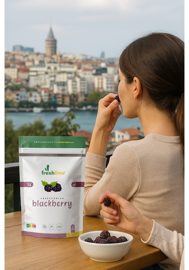 Freshlime Böğürtlen Kuru Meyve Cipsi Dondurularak Kurutulmuş Freeze Dried 20 G