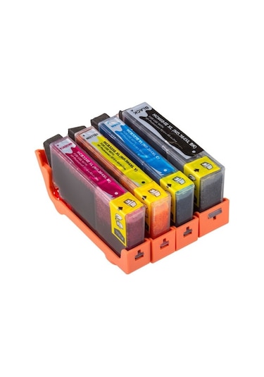 For Lexmark Hp Deskjet 3520 E Aıo Kartuş Set 4 Renk Takım Uyumlu