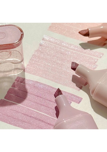 İncil Çalışma Notları İçin Sevimli Renkler Glitter Vurgulayıcı Kalem Bling Vintage-rosette Nebu Vintage-rosette Nebu Çok Renkli