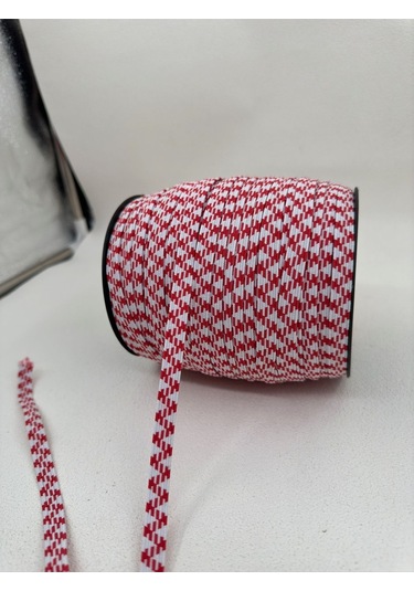 Paşateks 8 Mm Desenli Renkli Tres Lastik-5 Metre-kırmızı