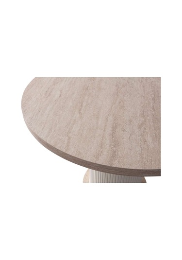 Traverten Yemek Masası Takımı 4 Kişilik Bej