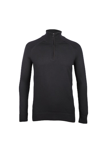 Erkek Fermuarlı Kazak Lufian 112090160 Siyah