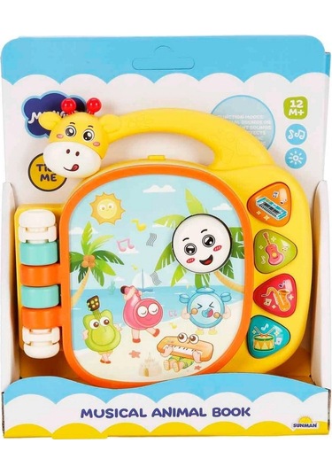 Minibo Sesli Ve Işıklı Zürafa Figürlü Müzik Kitabı