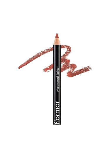 Flormar Suya Dayanıklı Dudak Kalemi (BORDO) - Waterproof Lipliner - 202 Soft Pink Brown - 8690604111022