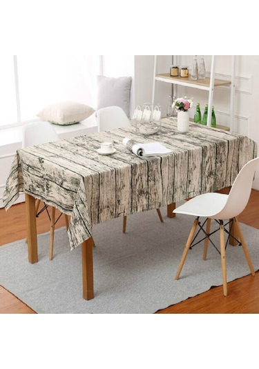 İmitasyon Kabuğu Pamuk Keten Masa Örtüsü, Boyut: 50x80cm Ahşap Tahıl Çok Renkli