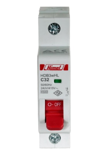 Himel 1x32A 4.5kA C Eğrisi Otomatik Sigorta
