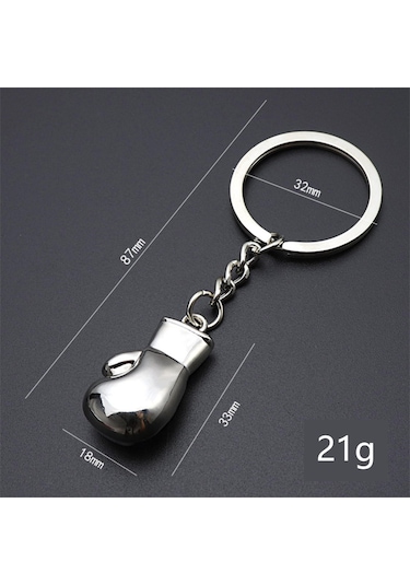 Moveevo Stahl Boxer Eldiven Anahtar Zinciri - Spor Simgesi, Dayanıklı Ve Şık Aksesuar Gümüş