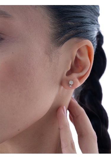 Nochediamond 0,10 Karat Pırlanta Tek Küpe-569