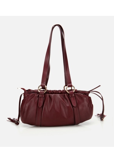 Hotiç Kadın Deri Bordo Yumuşak Dokulu Bowling Omuz Çantası 03cah316710a780 03cah316710a780 Bordo