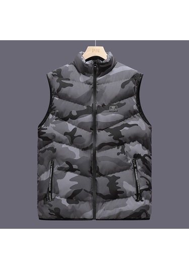 Erkekler İçin Sonbahar Günlük Pamuklu Yelek Yeşil