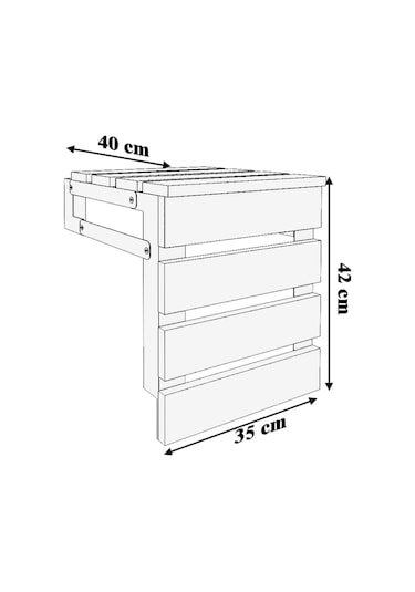 Moka Park Avm Akasya Duvara Monte Katlanabilir Tabure Siyah