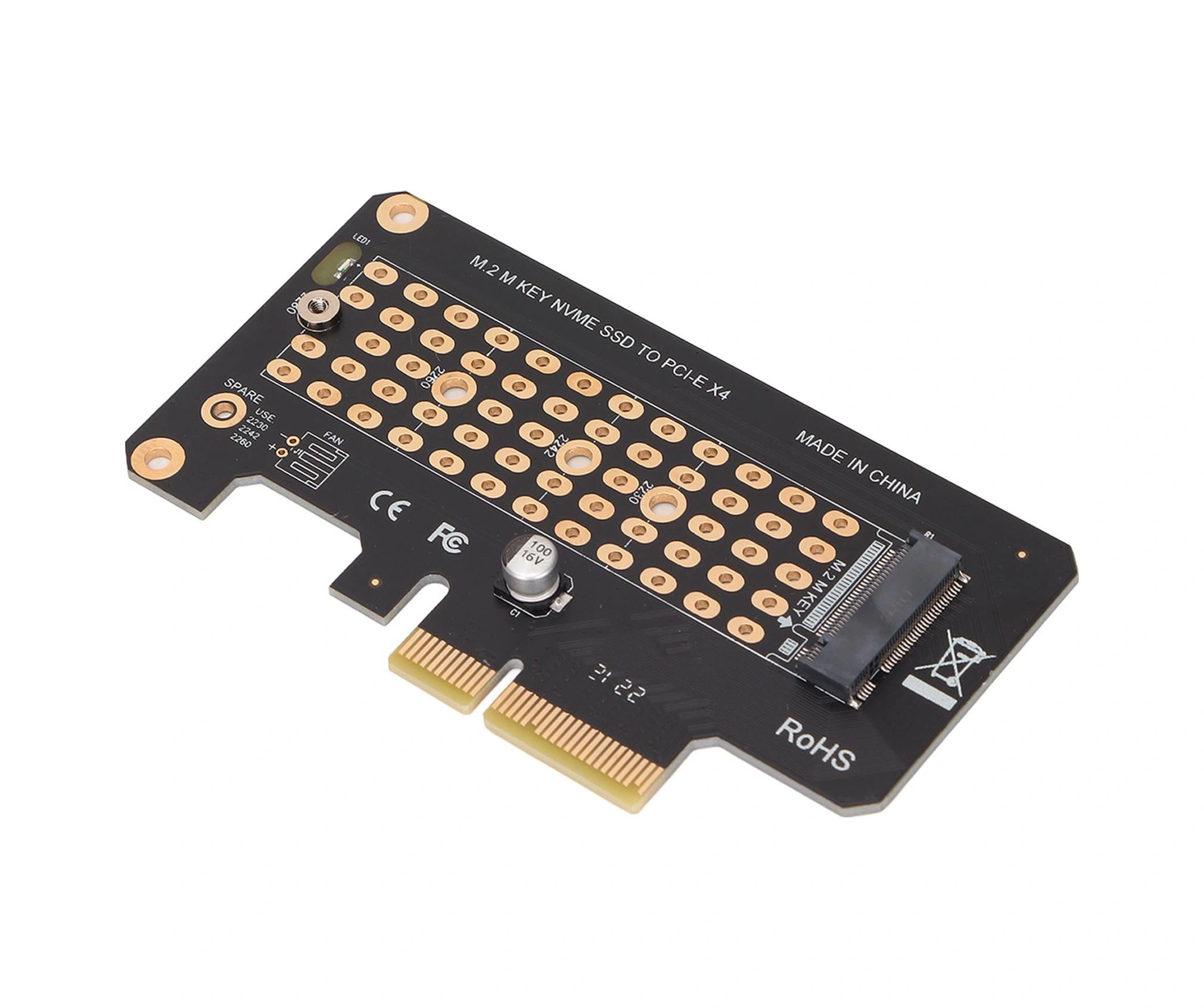 Xiyyadms M.2 Nvme M Key Ssd'den Pcıe 3.0'a X4 Donüştürücü Kartı - 32gbps Hız, 2230/2242/2260/2280 Destekli, Win/mac/linux Uyumlu, Yarı Yüksek Panelli Genişletme Kartı