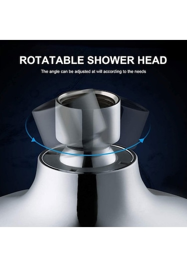 Ulzyvf 9 Modlu Yüksek Basınçlı Duş Başlığı - 4,5 İnç Yağmur Etkili, Tıkanmaz Krom Diğer