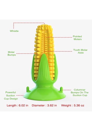 Lemestar Köpekler İçin Tpr Mısır Şekilli Sesli Diş Çiğneme Oyuncağı