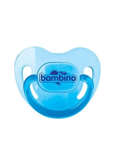 Bambino Silikon Damak Uçlu Emzik 0 - 6 Ay Mavi