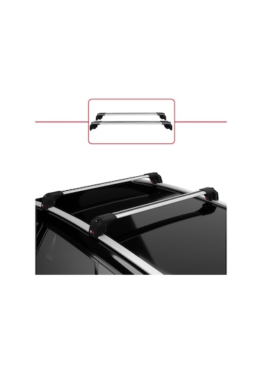 Opel Crossland X 2017-2020 Arası İle Uyumlu Ace-2 Ara Atkı Tavan Barı Gri