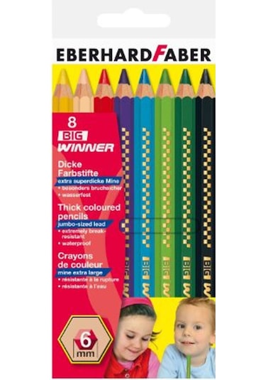 Eberhard Faber Big Winner Jumbo Boya Kalemi 8 Renk