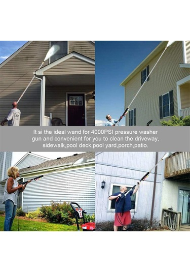 10ft Oluk Temizleme Aleti Basınçlı Yıkama Makinesi Uzatma Çubuğu