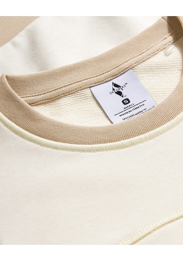 Skechers W Diagonal Lw Fleece Crew Neck Sweatshirt Kadın Off White Sweatshirt S2510045-102 Off White