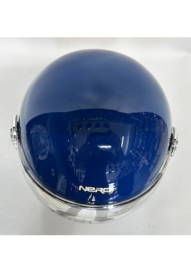 Nero Tk-06 Şefaf Vizörlü Yarım Açık Kask Parlak Lacivert