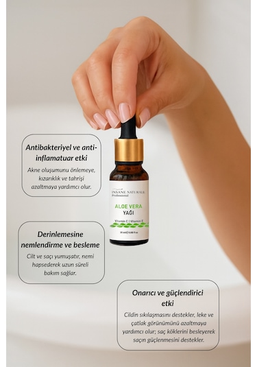 Insane Naturale Aloe Vera Yağ 20 Ml