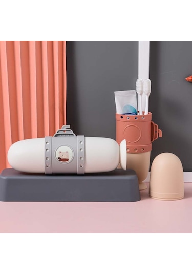 Sones Denizaltı Seyahat Diş Fırçası Saklama Kutusu Taşınabilir Yıkama Kupası Beyaz Diğer