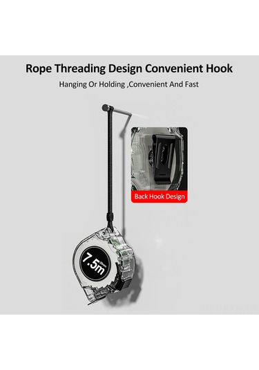 Kosona 7.5m 25mm Yüksek Hassasiyetli Metre Çevre, Flores Çift Taraflı Bant, Cam Gövde, Metal Eksen, Kırılmaya Dayanıklı, Çok Amaçlı Kullanım