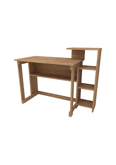 Saye 5 Raflı Kitaplıklı Çalışma Masası Atlantik Çam
