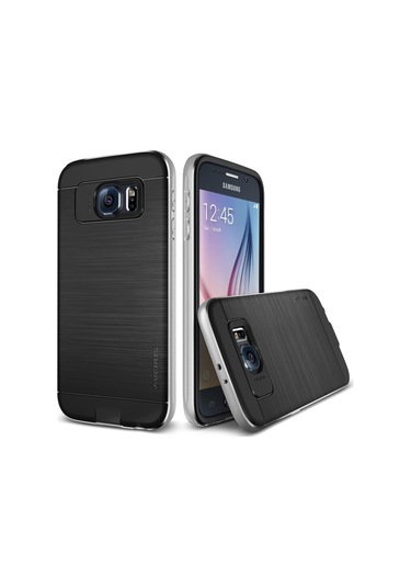 Verus Galaxy S6 İle Uyumlu Case Iron Shield Kılıf Silver