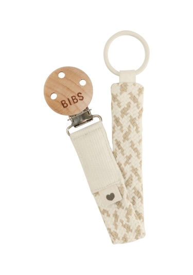 Bibs Paci Braid Emzik Askısı - Ivory / Vanilla Çok Renkli