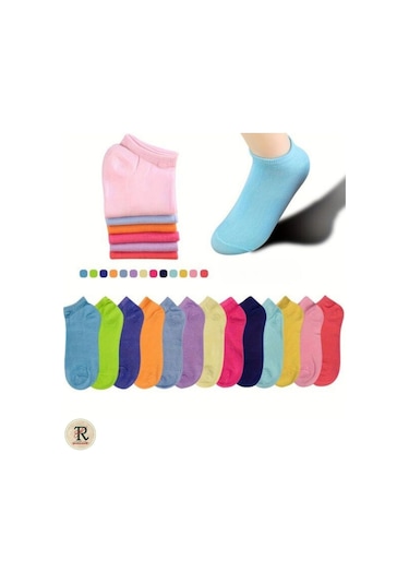 Trampler Extra Soft Kadın Patik Çorap 8 Çift Karışık Renkli Çok Renkli