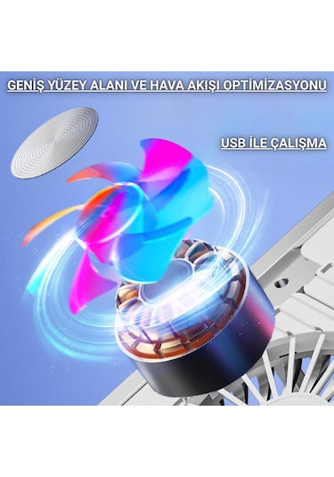 Coofbe Led Işıklı Yükseklik Ayarlı Katlanabilir 4 Fanlı Notebook Laptop Soğutucu Turbo Fan Laptop Standı