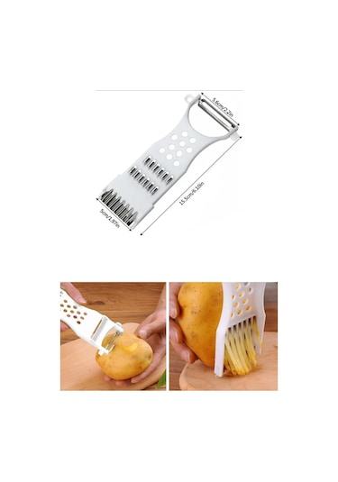 Rende Soyacak 5 Fonksiyonlu Sebze Meyve Soyucu Patates Havuç Salatalık Zencefil Doğrayıcı Çok Renkli