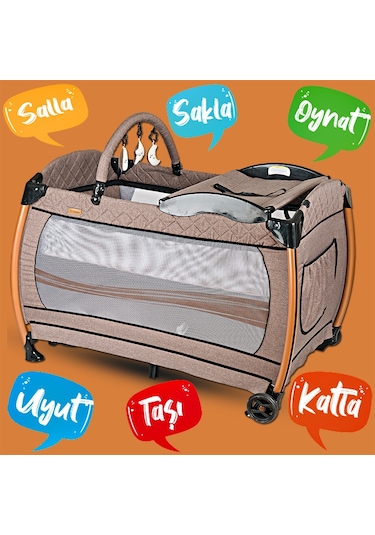 Baby Home 600 Nanny Bebek Oyun Parkı Yatak + Sünger Yatak