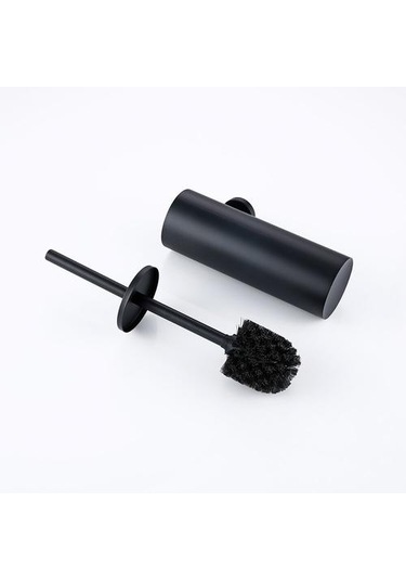 Siyah Paslanmaz Çelik Duvara Monte Banyo Aksesuarları Tuvalet Fırçası Tuvalet Fırçası Tutucular Altın - Krom