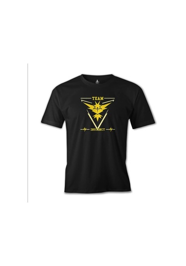 Pokemon Go - Team Instinct Siyah Erkek Tshirt