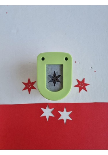 Şekilli Delgeç 3d 3 Boyutlu Yıldız Desenli Punç 4 Cm Sanat Etkinlikleri İçin Çok Renkli