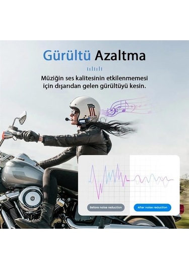 Ganzhoushop Nr95 Motosiklet Kulaklık Kask Intercom Gürültü Önleyici Bluetooth Kulaklık Wt