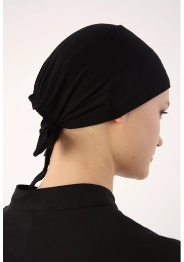 Dikişli Bağlamalı Penye Siyah Bone Siyah