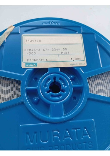 Grm43-2x7r224k5 220nf Murata Smd Seramik Kondansatör 50 Adet