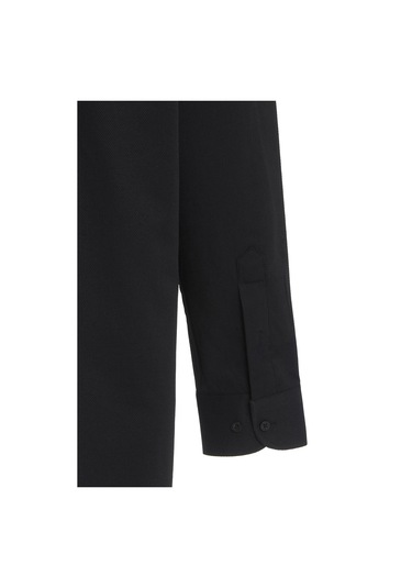 Siyah Regular Armürlü Klasik Yaka Gömlek-33476 Siyah