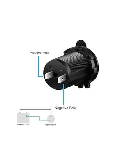 Oto Çakmak Fiş Çakmaklık Dişi Pano Tip 30Mm Şase Monteli N11.3237