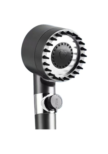 Suntek El Yumuşak Silikon Fırçalı Duş Başlığı, Saç Gri