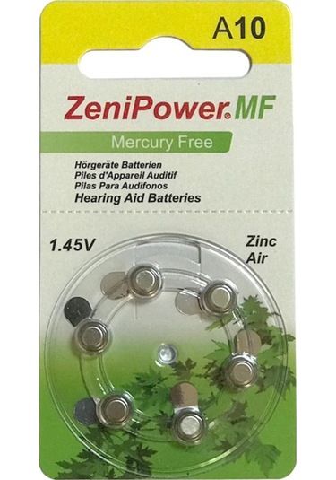 Zenipower MF A10 1.45 V İşitme Cihazı Pili 6 x 10'lu