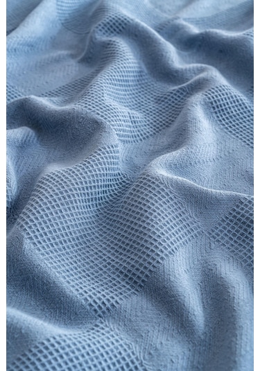 Soley Serenity %100 Pamuk 200 X 220 Cm Çift Kişilik Pike Mavi