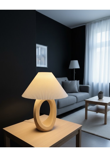 Elana Design Balance Abajur - Bohem Tarzı Abajur Ve Gece Lambası Bej