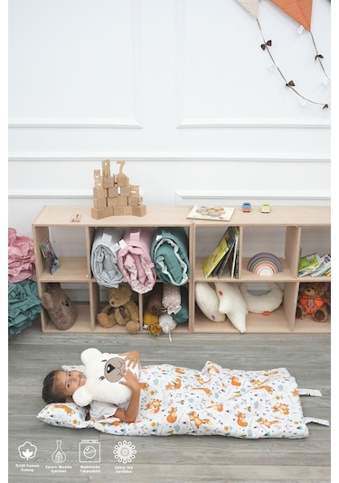 Mordesign Peluş Ayı Yastık, Sevimli Ayı Nakışlı Kırlent, Peluş Ayı Oyuncak, Bebek Yastık, Morbear Serisi Beyaz