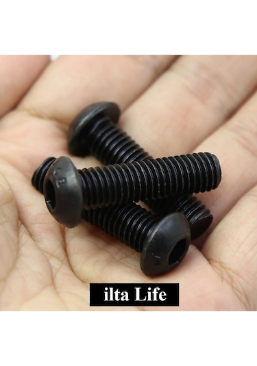 Bombe Başlı İmbus Civata Siyah Dın 7380 M5x10 Mm 20 Adet